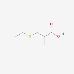 molecular formula C6H12O2S B13614573 3-(Ethylthio)-2-methylpropanoic acid CAS No. 109480-87-7