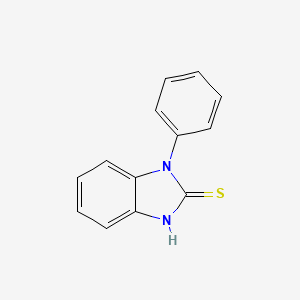 molecular formula C13H10N2S B1361468 2H-Benzimidazole-2-thione, 1,3-dihydro-1-phenyl- CAS No. 4493-32-7