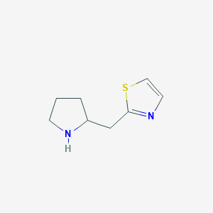 molecular formula C8H12N2S B13614707 2-(Pyrrolidin-2-ylmethyl)thiazole 