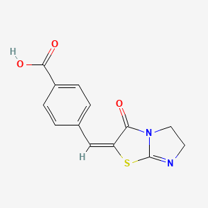 4-[(E)-(3-oxo-5,6-dihydroimidazo[2,1-b][1,3]thiazol-2-ylidene)methyl]benzoic acid