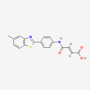 (2E)-3-{N-[4-(5-methylbenzothiazol-2-yl)phenyl]carbamoyl}prop-2-enoic acid