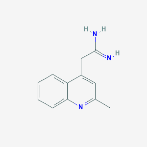 molecular formula C12H13N3 B13614840 2-(2-Methylquinolin-4-yl)acetimidamide 