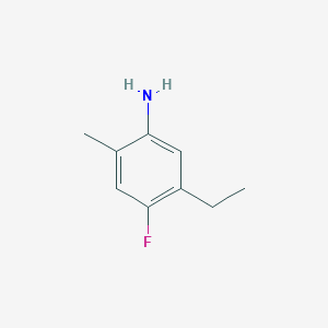 molecular formula C9H12FN B13614875 5-Ethyl-4-fluoro-2-methylaniline 