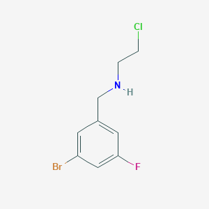 molecular formula C9H10BrClFN B13614881 n-(3-Bromo-5-fluorobenzyl)-2-chloroethan-1-amine 