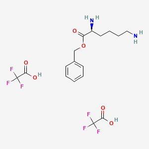 molecular formula C17H22F6N2O6 B13614945 benzyl(2S)-2,6-diaminohexanoate,bis(trifluoroaceticacid) 
