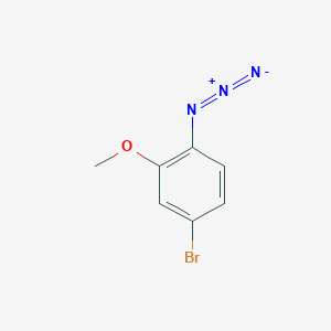 molecular formula C7H6BrN3O B13614955 1-Azido-4-bromo-2-methoxybenzene 