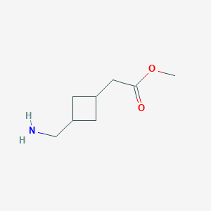 molecular formula C8H15NO2 B13614997 Methyl 2-[3-(aminomethyl)cyclobutyl]acetate 