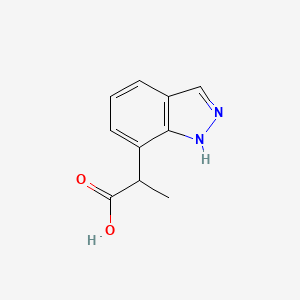 molecular formula C10H10N2O2 B13615016 2-(1H-indazol-7-yl)propanoic acid 