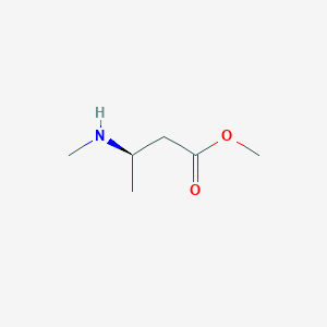molecular formula C6H13NO2 B13615110 Methyl (R)-3-(methylamino)butanoate 