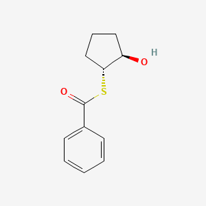 molecular formula C12H14O2S B1361518 S-[(1R,2R)-2-hydroxycyclopentyl] benzenecarbothioate CAS No. 93604-41-2