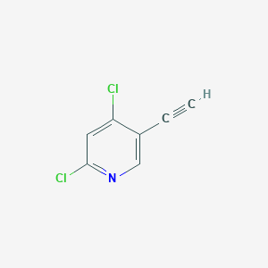 molecular formula C7H3Cl2N B13615180 2,4-Dichloro-5-ethynylpyridine 