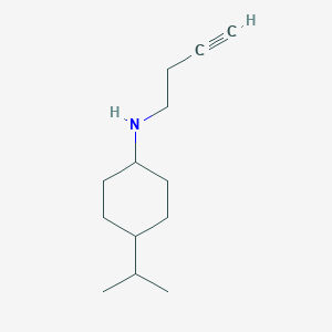 molecular formula C13H23N B13615234 n-(But-3-yn-1-yl)-4-isopropylcyclohexan-1-amine 