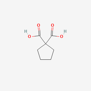 molecular formula C7H10O4 B1361529 Cyclopentane-1,1-dicarboxylic acid CAS No. 5802-65-3