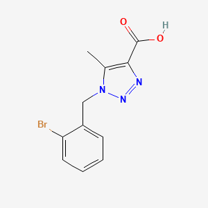 molecular formula C11H10BrN3O2 B13615326 1-(2-Bromobenzyl)-5-methyl-1H-1,2,3-triazole-4-carboxylic acid 