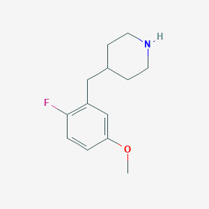 molecular formula C13H18FNO B136155 4-[(2-Fluoro-5-methoxyphenyl)methyl]piperidine CAS No. 150019-63-9