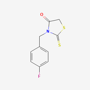 molecular formula C10H8FNOS2 B1361553 3-(4-氟苄基)-2-硫代-1,3-噻唑烷-4-酮 CAS No. 453-69-0