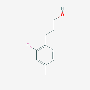 molecular formula C10H13FO B13615612 3-(2-Fluoro-4-methylphenyl)propan-1-ol 