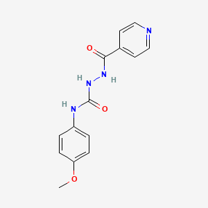 molecular formula C14H14N4O3 B1361562 4-(4-甲氧基苯基)-1-(4-吡啶甲酰基)氨基脲 CAS No. 6270-66-2