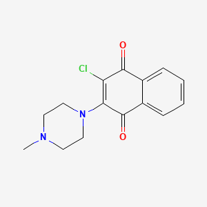 molecular formula C15H15ClN2O2 B1361566 2-Chloro-3-(4-methylpiperazin-1-yl)naphthalene-1,4-dione CAS No. 6312-48-7