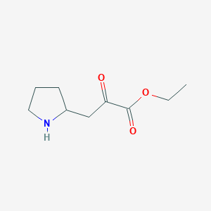 molecular formula C9H15NO3 B13615662 Ethyl 2-oxo-3-(pyrrolidin-2-yl)propanoate 