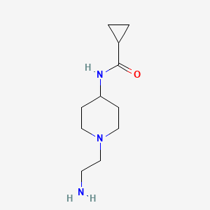 molecular formula C11H21N3O B13615685 N-[1-(2-aminoethyl)piperidin-4-yl]cyclopropanecarboxamide 