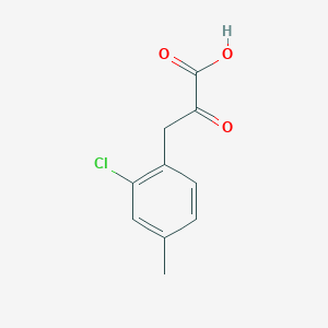 molecular formula C10H9ClO3 B13615716 3-(2-Chloro-4-methylphenyl)-2-oxopropanoic acid 