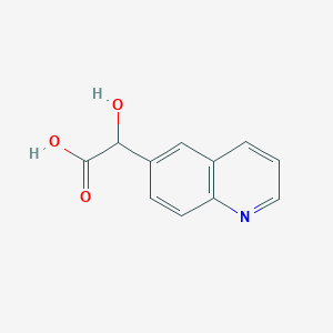 molecular formula C11H9NO3 B13615860 2-Hydroxy-2-(6-quinolyl)acetic Acid 