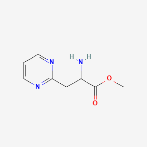 molecular formula C8H11N3O2 B13615913 Methyl 2-amino-3-(pyrimidin-2-yl)propanoate 