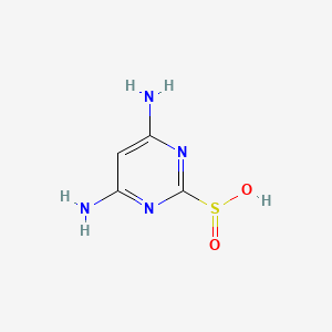 molecular formula C4H6N4O2S B1361599 4,6-Diaminopyrimidine-2-sulfinic acid CAS No. 40070-06-2