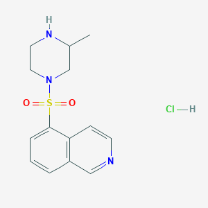 molecular formula C14H18ClN3O2S B013616 1-(5-Isoquinolinesulfonyl)-3-methylpiperazine hydrochloride CAS No. 141543-65-9
