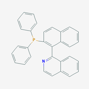 molecular formula C31H22NP B136160 (1-Isoquinolin-1-ylnaphthalen-2-yl)-diphenylphosphane CAS No. 149341-33-3