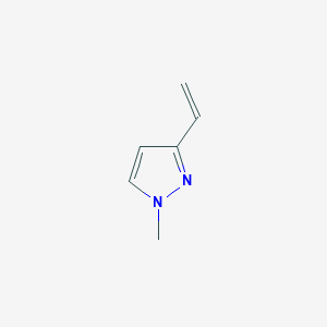 molecular formula C6H8N2 B13616007 1-Methyl-3-vinyl-1H-pyrazole CAS No. 56342-53-1
