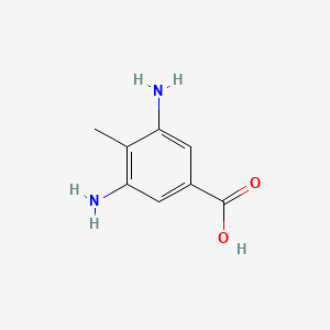 molecular formula C8H10N2O2 B1361603 3,5-Diamino-4-methylbenzoic acid CAS No. 6633-36-9