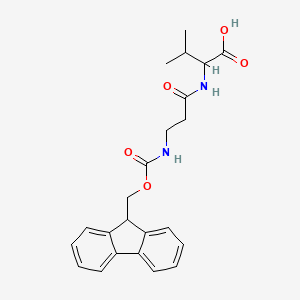 molecular formula C23H26N2O5 B13616045 Fmoc-L-beta-Ala-Val-OH 