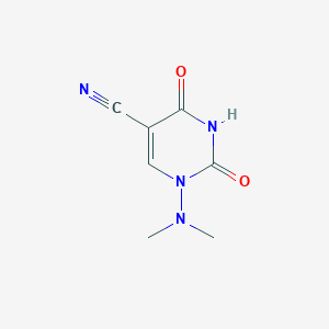 molecular formula C7H8N4O2 B1361608 1-(Dimethylamino)-2,4-dioxo-1,2,3,4-tetrahydropyrimidine-5-carbonitrile 