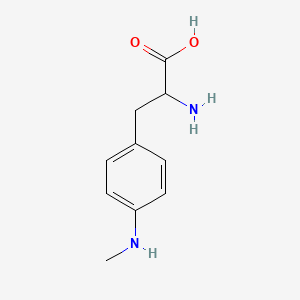 molecular formula C10H14N2O2 B13616110 4-(Methylamino)phenylalanine CAS No. 99169-63-8
