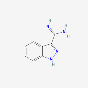 molecular formula C8H8N4 B13616123 1H-indazole-3-carboximidamide 