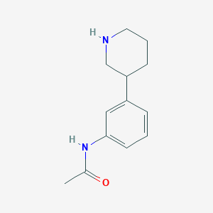 molecular formula C13H18N2O B13616139 N-(3-(Piperidin-3-yl)phenyl)acetamide 