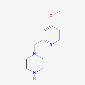 molecular formula C11H17N3O B13616162 2-(Piperazin-1-ylmethyl)pyridin-4-ol 