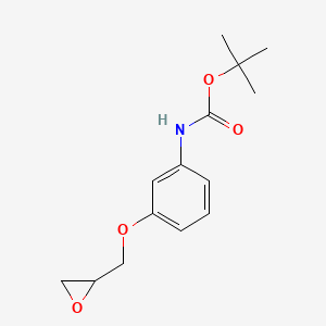 molecular formula C14H19NO4 B13616219 Tert-butyl (3-(oxiran-2-ylmethoxy)phenyl)carbamate 