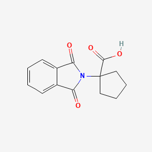 molecular formula C14H13NO4 B1361641 1-(1,3-Dioxoisoindol-2-yl)cyclopentane-1-carboxylic acid CAS No. 51971-46-1
