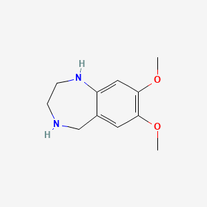 molecular formula C11H16N2O2 B1361649 7,8-Dimethoxy-2,3,4,5-tetrahydro-1H-benzo[e][1,4]diazepine CAS No. 61471-52-1