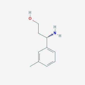 molecular formula C10H15NO B1361650 (3s)-3-amino-3-(3-methylphenyl)propan-1-ol CAS No. 1212834-96-2