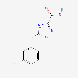 molecular formula C10H7ClN2O3 B13616514 5-(3-Chlorobenzyl)-1,2,4-oxadiazole-3-carboxylic acid 