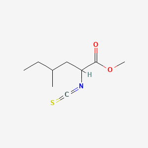molecular formula C9H15NO2S B13616631 Methyl 2-isothiocyanato-4-methylhexanoate 
