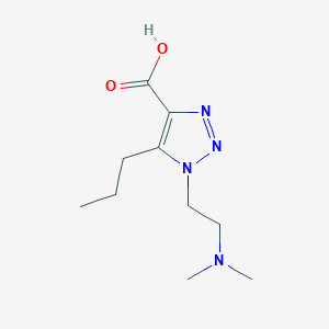 molecular formula C10H18N4O2 B13616689 1-(2-(Dimethylamino)ethyl)-5-propyl-1h-1,2,3-triazole-4-carboxylic acid 