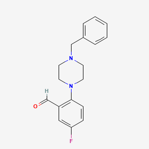 molecular formula C18H19FN2O B1361673 2-(4-Benzylpiperazin-1-yl)-5-fluorobenzaldehyde CAS No. 883512-26-3