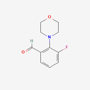 molecular formula C11H12FNO2 B1361674 3-Fluoro-2-morpholinobenzaldehyde CAS No. 736991-35-8