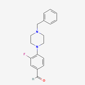 molecular formula C18H19FN2O B1361676 4-(4-Benzylpiperazin-1-yl)-3-fluorobenzaldehyde CAS No. 883512-41-2
