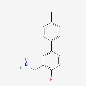 molecular formula C14H14FN B1361678 (4-Fluoro-4'-methyl[1,1'-biphenyl]-3-yl)-methanamine 